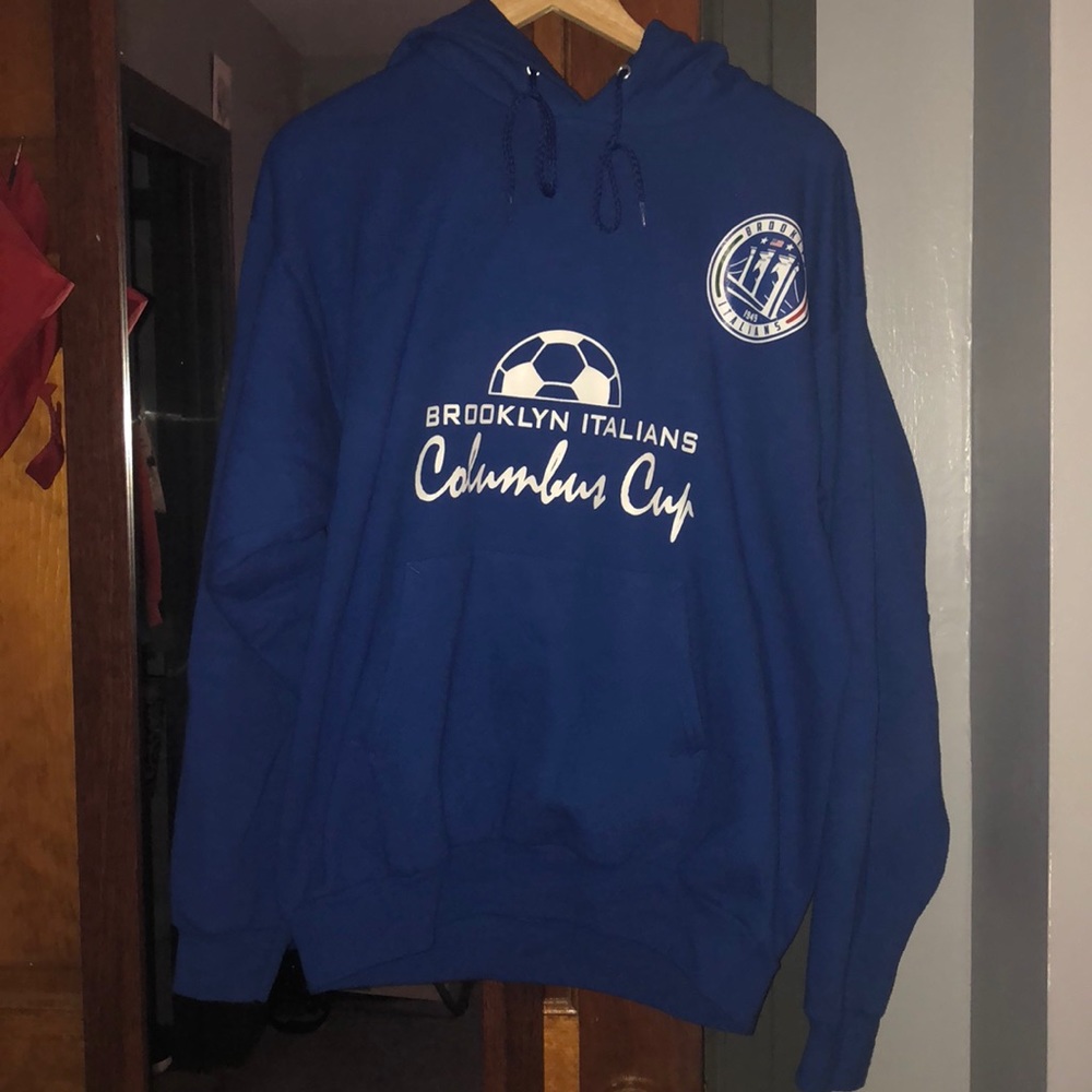 Blue soccer/Italian hoodie
